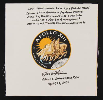 Lot #4237 Fred Haise (4) Signed Apollo 13 Beta Patches - Image 2