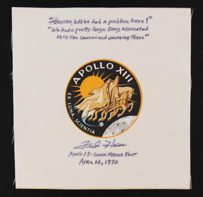 Lot #4237 Fred Haise (4) Signed Apollo 13 Beta Patches - Image 4