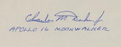 Lot #4281 Charlie Duke Autograph Manuscript Signed - 'Reflections of a Lunar Voyager' - Image 2