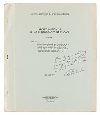 Lot #4288 Charlie Duke Signed Apollo 16 Lunar Photography Index Map Book - Image 1