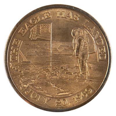 Lot #4128 Buzz Aldrin's Apollo 11 Manned Flight Awareness Medallion - Image 1