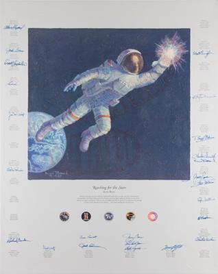 Lot #4309 Astronauts (24) Multi-Signed Limited Edition Print by Alan Bean - 'Reaching for the Stars' - Image 1