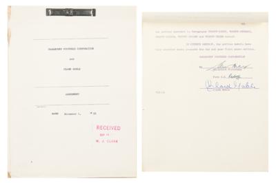 Lot #747 Clark Gable Document Signed