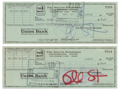 Lot #701 Phil Spector (2) Signed Checks - Image 1