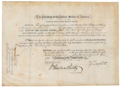 Lot #15 Zachary Taylor Naval Commission Signed as President - Image 1