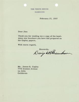 Lot #89 Dwight D. Eisenhower Typed Letter Signed as President - Image 1