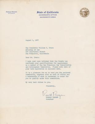 Lot #168 Ronald Reagan Typed Letter Signed as Governor of California - Image 1
