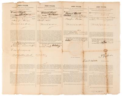 Lot #13 John Tyler and Daniel Webster Document Signed as President and Secretary of State - Image 1