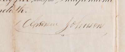 Lot #18 Andrew Johnson Document Signed as President - Image 2