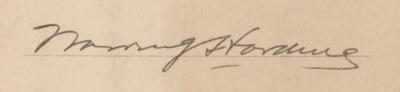 Lot #115 Warren G. Harding Document Signed as President - Image 2