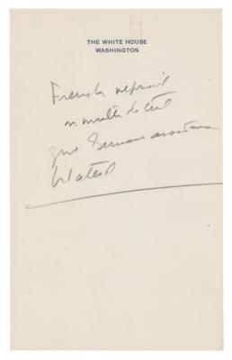 Lot #49 John F. Kennedy Handwritten Notes as