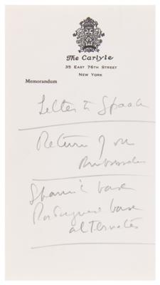 Lot #41 John F. Kennedy (2) Handwritten Notes as President on Economics and Relations with Spain and Portugal - Image 3