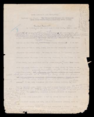 Lot #24 Theodore Roosevelt Hand-Corrected Manuscript for His Autobiography on "Boyhood and Youth" - Image 2