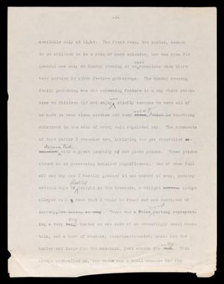 Lot #24 Theodore Roosevelt Hand-Corrected Manuscript for His Autobiography on "Boyhood and Youth" - Image 4