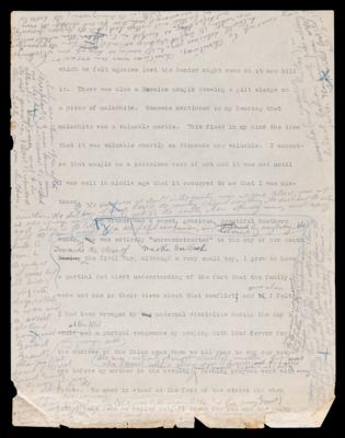 Lot #24 Theodore Roosevelt Hand-Corrected Manuscript for His Autobiography on "Boyhood and Youth" - Image 5