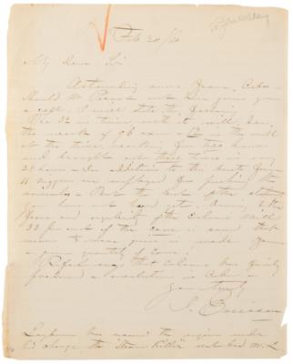 Lot #478 USS Monitor Archive: Letters to Ironclad Inventor John Ericsson, including Thomas Edison, George McLellan, Shipbuilders, and Admirals - Image 17
