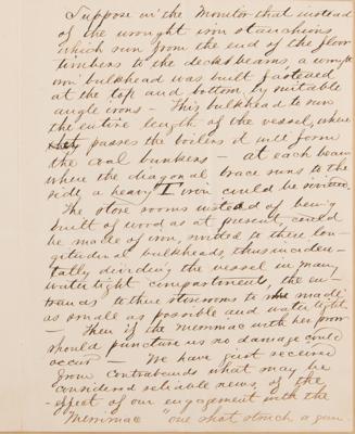 Lot #478 USS Monitor Archive: Letters to Ironclad Inventor John Ericsson, including Thomas Edison, George McLellan, Shipbuilders, and Admirals - Image 4