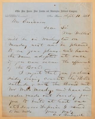 Lot #478 USS Monitor Archive: Letters to Ironclad Inventor John Ericsson, including Thomas Edison, George McLellan, Shipbuilders, and Admirals - Image 7