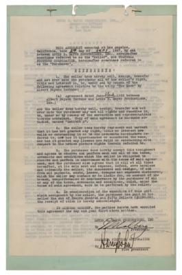 Lot #794 Irving Thalberg and Harry Cohn Document Signed - Image 1
