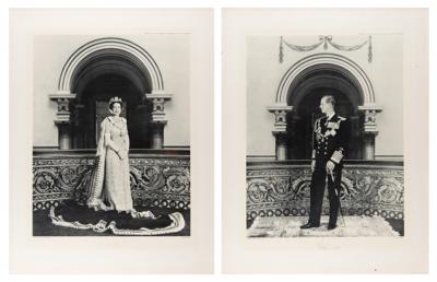Lot #242 Queen Elizabeth II and Prince Philip (2) Oversized Signed Photogravures - Image 1