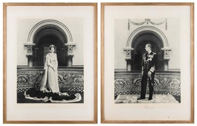 Lot #242 Queen Elizabeth II and Prince Philip (2) Oversized Signed Photogravures - Image 4