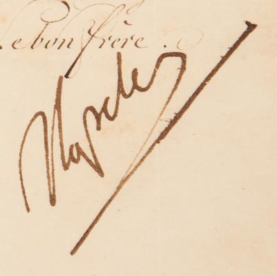 Lot #479 Napoleon Letter Signed to Frederick VI of Denmark, Regarding the Birth of a Princess - Image 2