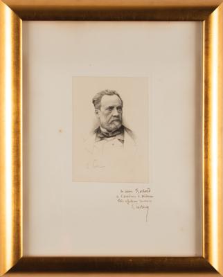 Lot #263 Louis Pasteur Signed Engraving, Presented to a Colleague - Image 2