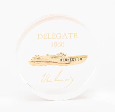 Lot #132 John F. Kennedy 1960 DNC Delegate Paperweight - Image 1