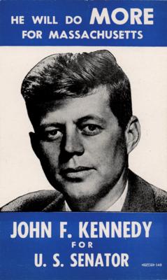 Lot #133 John F. Kennedy 1952 Senate Campaign Card - Image 1