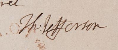 Lot #3 Thomas Jefferson Signed Free Frank to Mathew Carey - Image 4