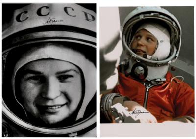 Lot #548 Valentina Tereshkova (2) Signed Photographs - Image 1
