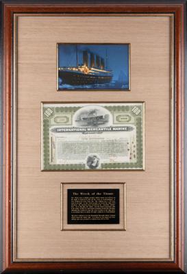 Lot #455 Titanic: International Mercantile Marine Co. Stock Certificate Signed by Irénée du Pont - Image 1