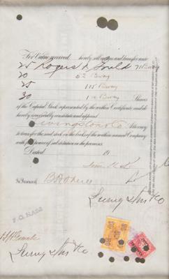 Lot #455 Titanic: International Mercantile Marine Co. Stock Certificate Signed by Irénée du Pont - Image 3