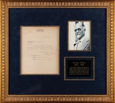 Lot #320 Irving Fisher Typed Letter Signed - Image 1