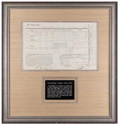 Lot #499 United States Light Artillery: Accounting Ledger (1818) - Image 1