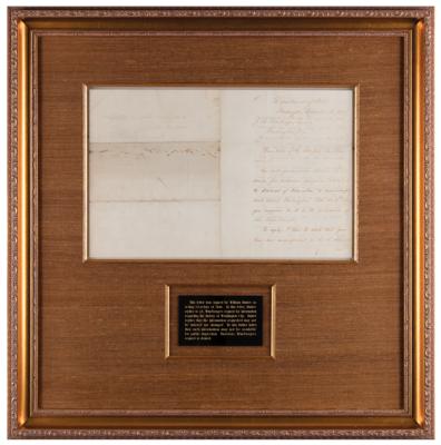 Lot #352 William Hunter Letter Signed on "Washington's letter book" - Image 1