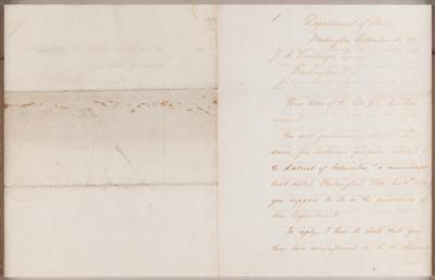 Lot #352 William Hunter Letter Signed on "Washington's letter book" - Image 2