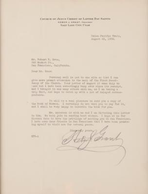 Lot #333 Heber J. Grant (2) Typed Letters Signed - Image 3