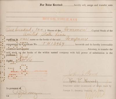 Lot #214 Rose Kennedy Document Signed - Image 2