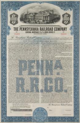 Lot #412 Pennsylvania Railroad Company Bond Certificate - Image 1