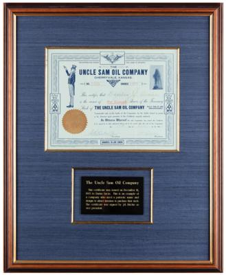 Lot #462 Uncle Sam Oil Company Stock Certificate