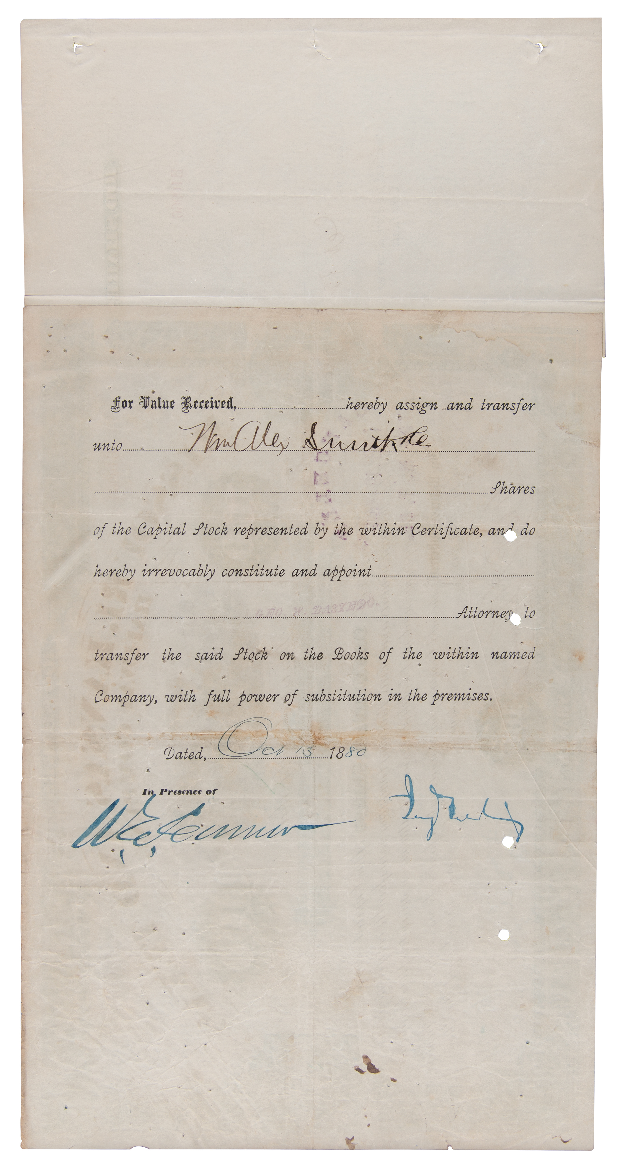 Lot #332 Jay Gould Document Signed - Image 3