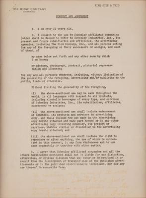 Lot #624 Nat King Cole Document Signed - Image 2