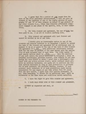 Lot #624 Nat King Cole Document Signed - Image 3