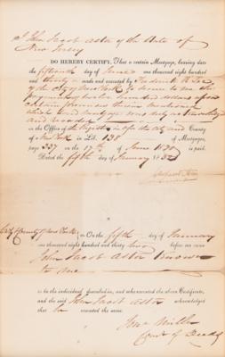 Lot #835 John Jacob Astor Document Signed - Image 2