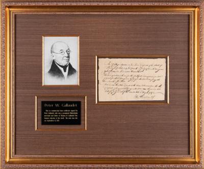 Lot #324 Peter W. Gallaudet Document Signed - Image 1