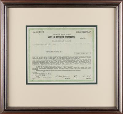 Lot #374 Magellan Petroleum Corporation Stock Warrant Certificate - Image 2
