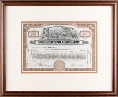 Lot #302 Consolidated Oil Company Stock Certificate - Image 2
