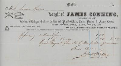 Lot #301 James Conning Silver Repair Receipt - Image 2