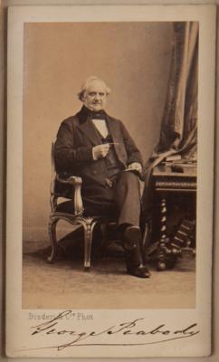 Lot #411 George Peabody Signed Photograph